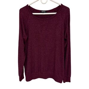 Buffalo David Bitton Burgundy Long Sleeve Crewneck Sweater Women’s Small